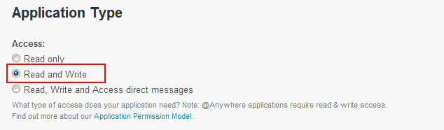 Change application type